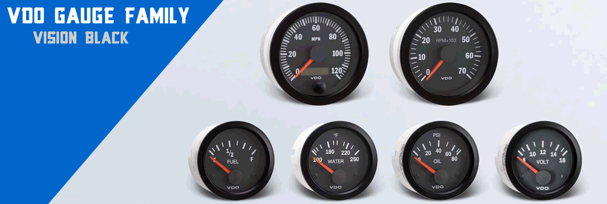 VDO Vision Black Gauges